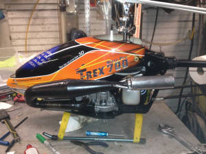 TREX 700 Helicopter with Quickdraw pipe